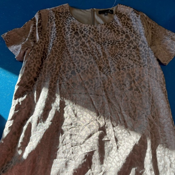Anthropology Lost April champagne silky dress small - Picture 3 of 5
